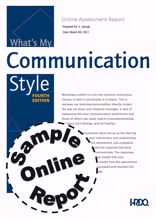Picture of What's My Communication Style 4th Version - Online Sample Report