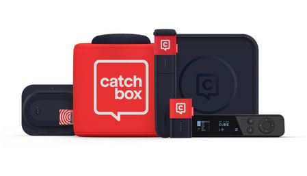 Picture of Catchbox Plus System with 4 Channel Hub DSP Receiver with 1 Cube, 1 Clip, 1 Stick inc Chargers